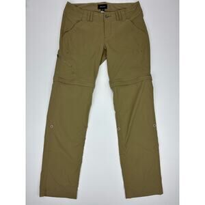Marmot Mazot Convertible Hiking Pants Womens 6 Olive Zip Off
